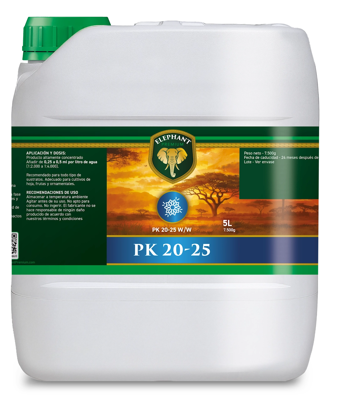 Elephant Premium PK 20-25 5L flowering booster container with PK 20-25 formula for maximum flower density and weight